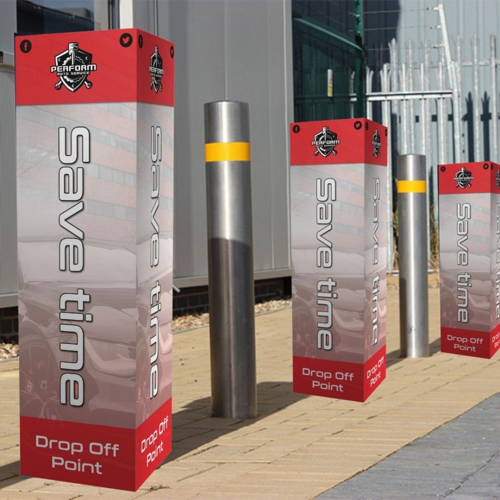 Rectangular Printed Bollard Covers