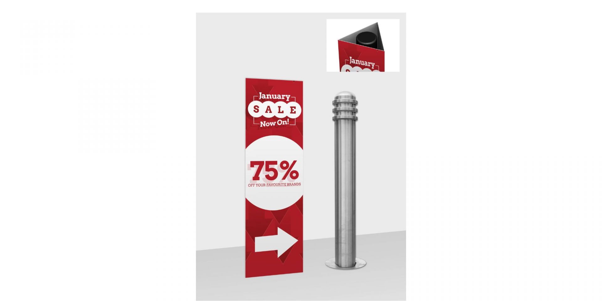 Rectangular Printed Bollard Covers