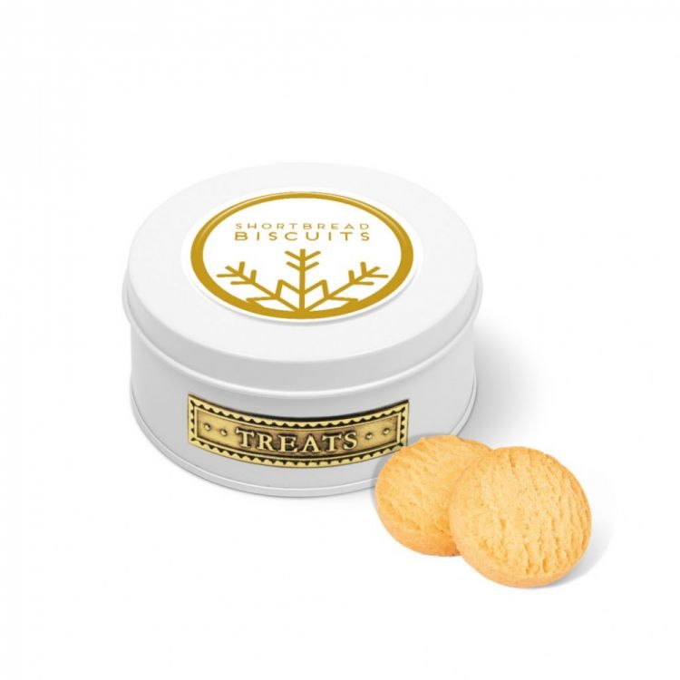Buy Mini Shortbread Biscuits White Treat Tin