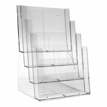 4 x A4 Portrait Stacked Leaflet Dispensers (A5 & 1/3 A4 compatible)
