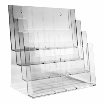 4 x A4 Landscape Stacked Leaflet Dispensers (A5 & 1/3 A4 compatible)