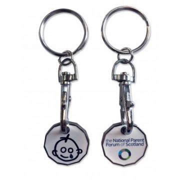 Printed Trolley Coin Keyring