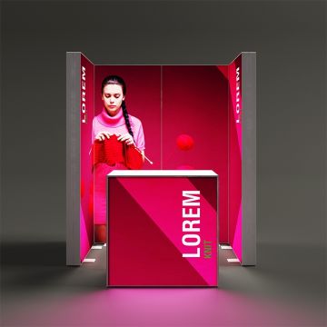 2m x 1m  PIXLIP GO Shell Scheme Kit - 1 Open Side