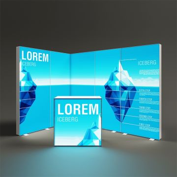 3m x 2m PIXLIP GO Shell Scheme Kit - 2 Open Sides