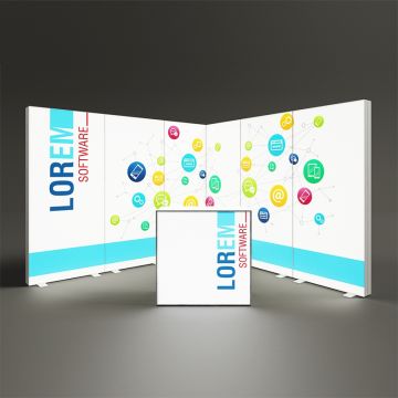 3m x 3m PIXLIP GO Shell Scheme Kit - 2 Open Sides