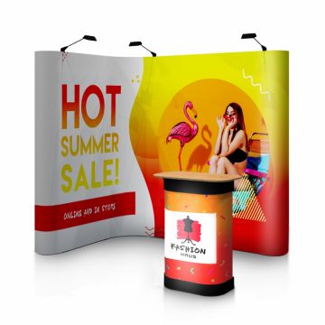 Linked Pop Up Exhibition Stand - 3m x 2m - L-Shape