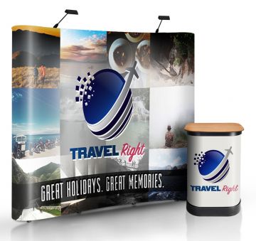 3x3 Curved Pop Up Stand