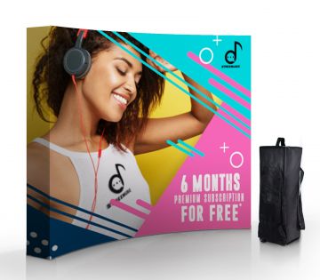 3x4 Eclipse Curved Fabric Pop Up Stand