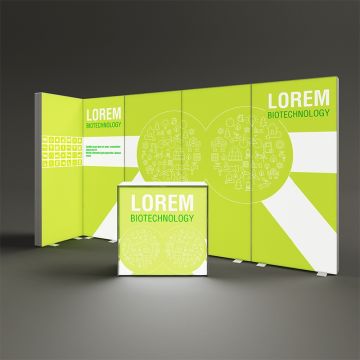 4m x 1m PIXLIP GO Shell Scheme Kit - 2 Open Sides