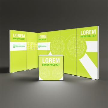 4m x 2m PIXLIP GO Shell Scheme Kit - 2 Open Sides