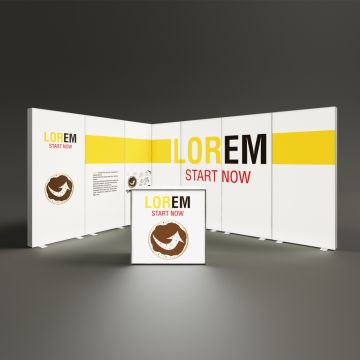 4m x 3m PIXLIP GO Shell Scheme Kit - 2 Open Sides