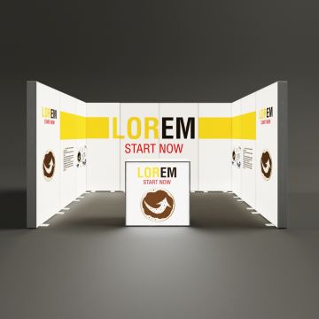 4m x 3m PIXLIP GO Shell Scheme Kit - 1 Open Sides