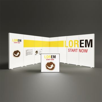 4m x 4m PIXLIP GO Shell Scheme Kit - 2 Open Sides