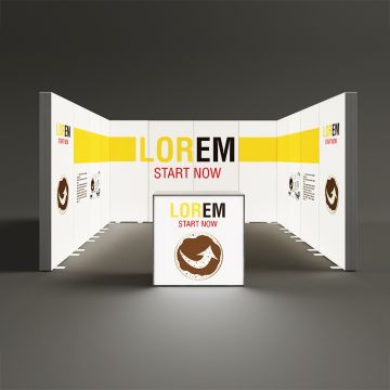 4m x 4m PIXLIP GO Shell Scheme Kit - 1 Open Sides