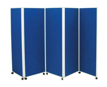 5 Panel Wheeled Display Board Office Screen