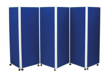 6 Panel Wheeled Display Board Office Screen