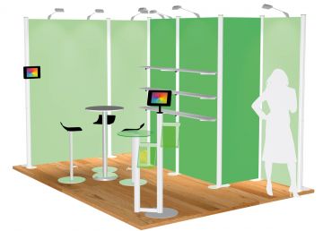 Centro Exhibition Stand 22 - 4m x 3m (2.5m High)