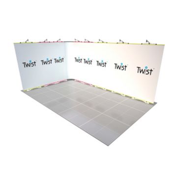 Twist Modular Exhibition Stand - 5m x 3m - 2 Open Sides