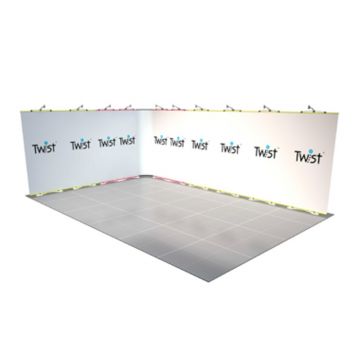 Twist Modular Exhibition Stand - 6m x 4m - 2 Open Sides