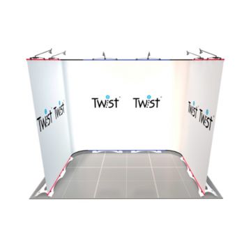 Twist Modular Exhibition Stand - 3m x 2m - 1 Open Sides