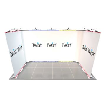 Twist Modular Exhibition Stand - 4m x 2m - 1 Open Sides