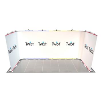 Twist Modular Exhibition Stand - 5m x 2m - 1 Open Sides