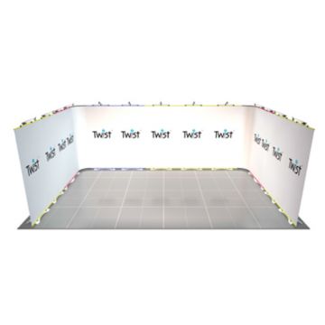 Twist Modular Exhibition Stand - 6m x 4m - 1 Open Sides