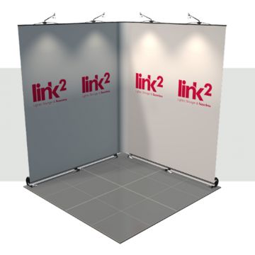 Link2 Roller Banner Stand - 2m x 2m - 2 Open Sides