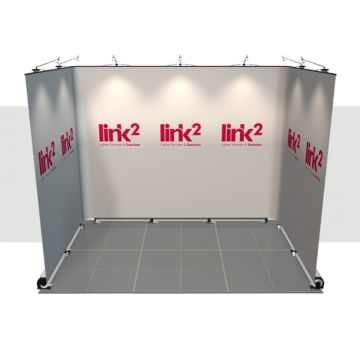 Link2 Roller Banner Stand - 3m x 3m - 1 Open Sides