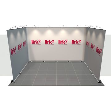Link2 Roller Banner Stand - 4m x 3m - 1 Open Sides