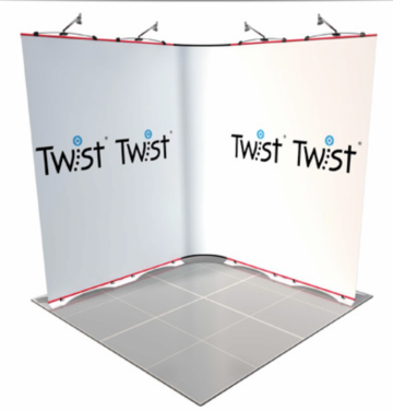 Twist Modular Exhibition Stand - 2m x 2m - 2 Open Sides