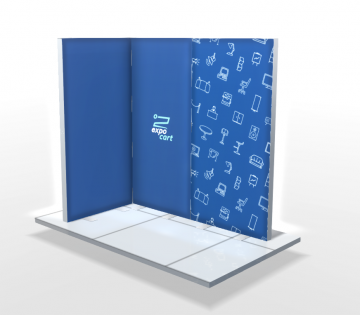 IllumiGo™ Up Lightbox Exhibition Stand Kit - 2x1 - L-Shape