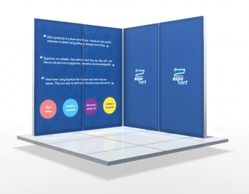 IllumiGo™ Up Lightbox Exhibition Stand Kit - 2x2 - L-Shape