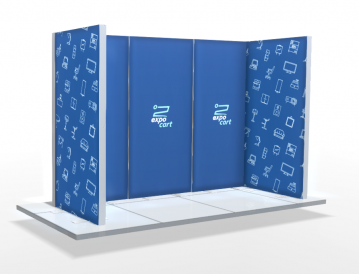 IllumiGo™ Up Lightbox Exhibition Stand Kit - 3x1- U-Shape