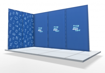 IllumiGo™ Up Lightbox Exhibition Stand Kit - 3x2- L-Shape