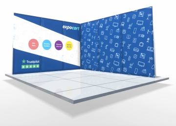 IllumiGo™ Up Lightbox Exhibition Stand Kit - 3x3- L-Shape