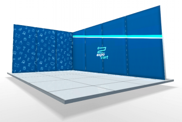 IllumiGo™ Up Lightbox Exhibition Stand Kit - 4x3- L-Shape