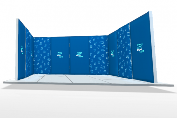 IllumiGo™ Up Lightbox Exhibition Stand Kit - 4x3- U-Shape