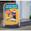 Swinger 2 Panel Pavement Sign in petrol station
